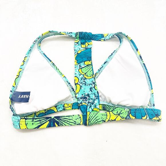NEW Old Navy Blue and Green Bikini Top sz XS Bathing Suit Top - Picture 3 of 4